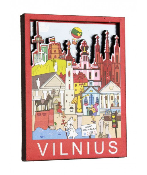 Magnetas Vilnius su blizgiu paviršiumi